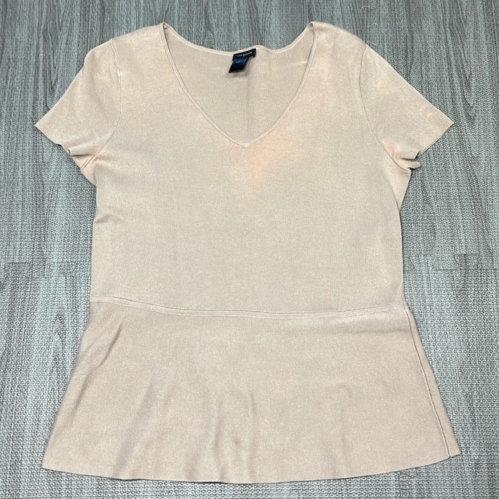 Ann Taylor Short Sleeved Sweater, Brown - Women’s Size M
